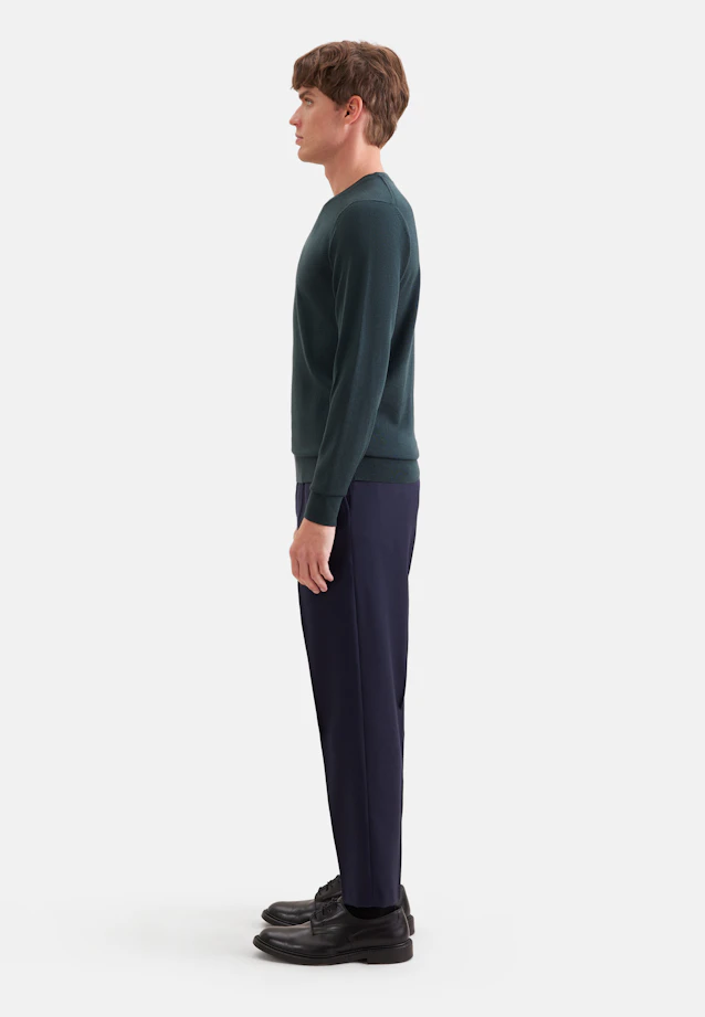 Regular Pull-over Uni in Vert |  Seidensticker Onlineshop