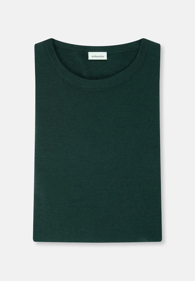 Regular Pull-over Uni in Vert |  Seidensticker Onlineshop