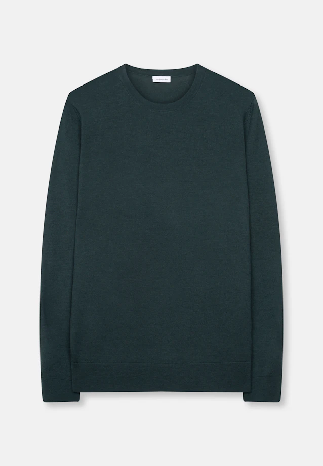 Round neck Pullover  , Uni in Green |  Seidensticker Onlineshop