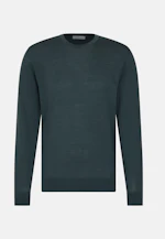 Regular Pull-over Uni in Vert |  Seidensticker Onlineshop