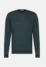 Round neck Pullover  , Uni in Green |  Seidensticker Onlineshop