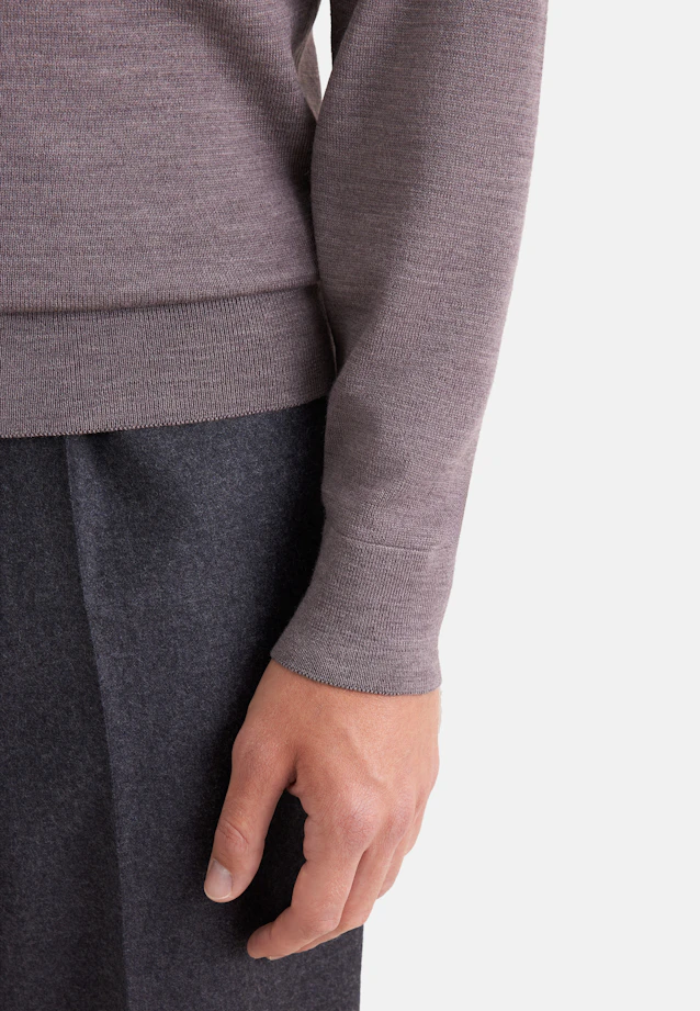 Round neck Pullover  , Uni in Braun |  Seidensticker Onlineshop
