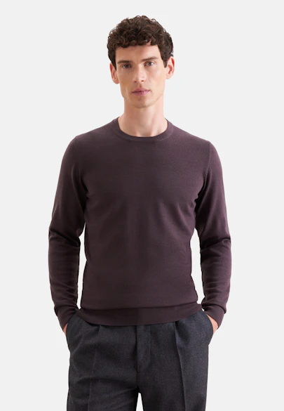 Regular Pullover Uni in Braun |  Seidensticker Onlineshop