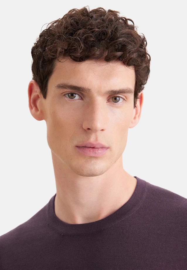 Round neck Pullover  , Uni in Braun |  Seidensticker Onlineshop
