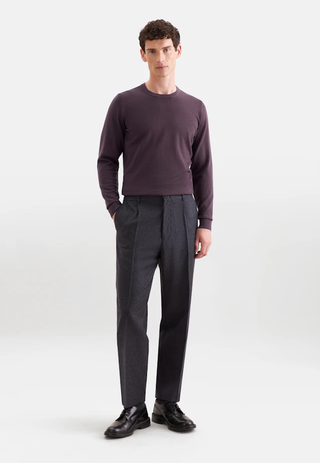 Regular Pull-over Uni in Marron |  Seidensticker Onlineshop