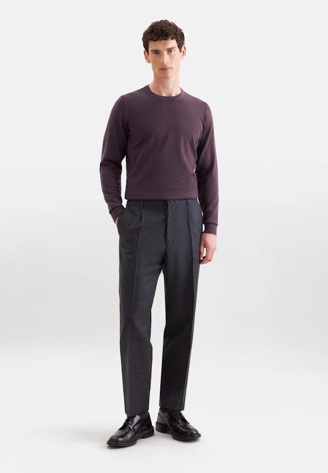 Rundhals Pullover  , Uni in Braun |  Seidensticker Onlineshop