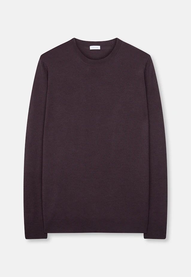 Round neck Pullover  , Uni in Braun |  Seidensticker Onlineshop