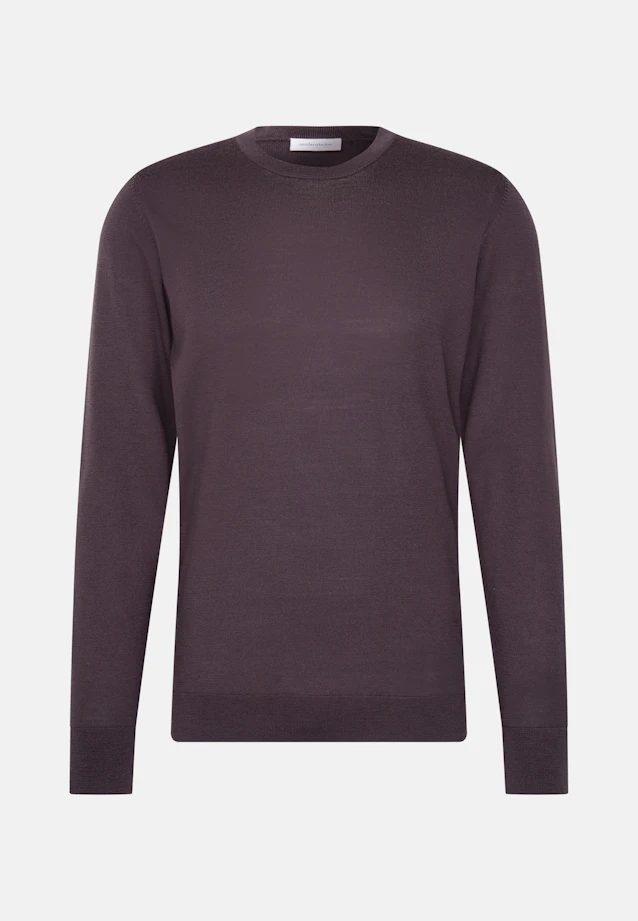 Round neck Pullover  , Uni in Braun |  Seidensticker Onlineshop