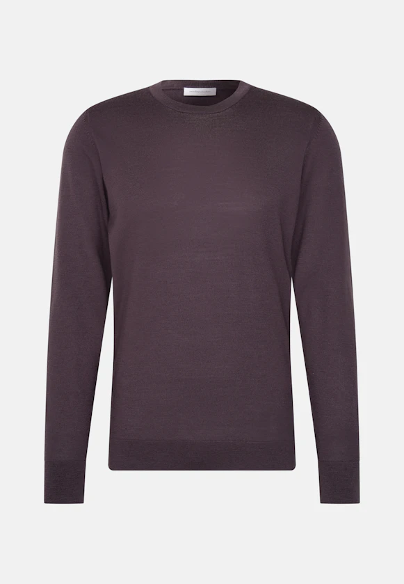 Rundhals Pullover  , Uni in Braun |  Seidensticker Onlineshop
