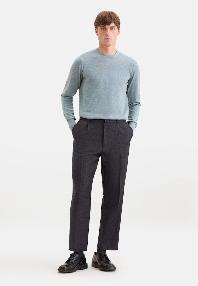 Regular Pullover Uni in Grün |  Seidensticker Onlineshop