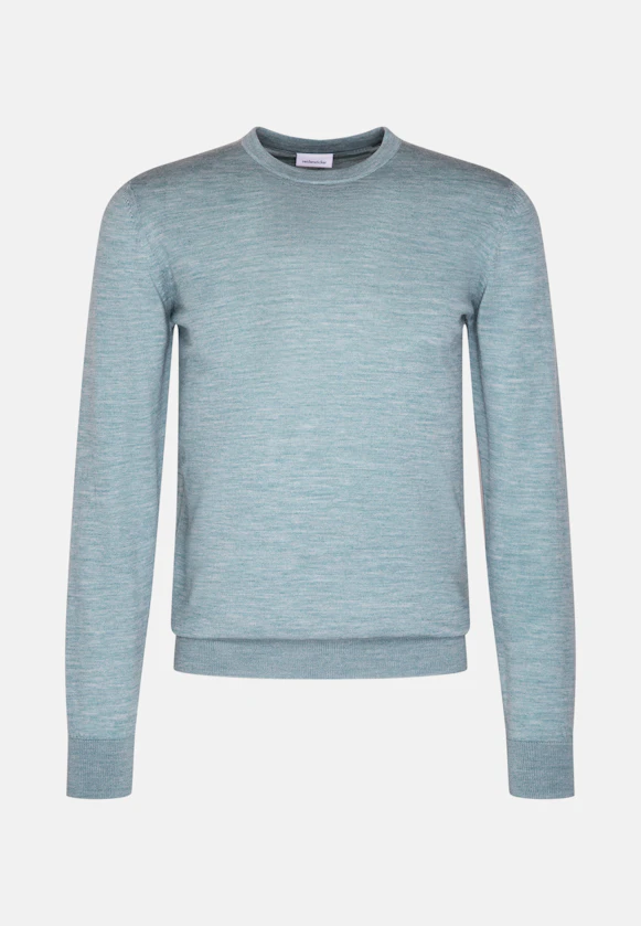 Round neck Pullover  , Uni in Grün |  Seidensticker Onlineshop