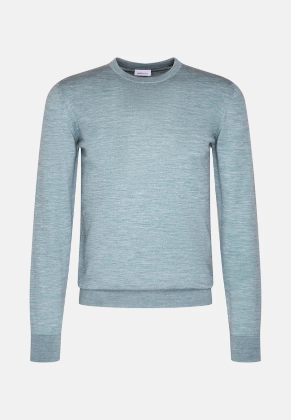 Rundhals Pullover  , Uni in Grün |  Seidensticker Onlineshop