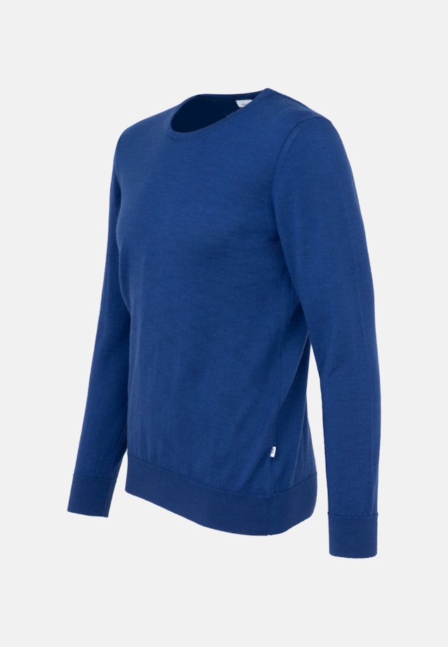 Round neck Pullover  , Uni in Dark Blue |  Seidensticker Onlineshop