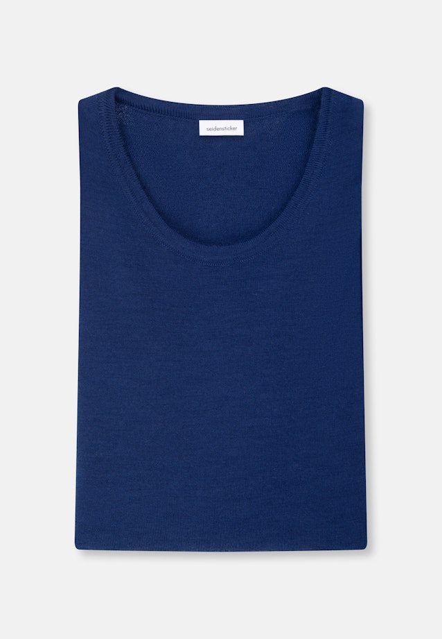 Round neck Pullover  , Uni in Dark Blue |  Seidensticker Onlineshop