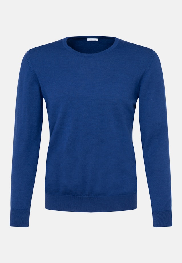 Round neck Pullover  , Uni in Dark Blue |  Seidensticker Onlineshop