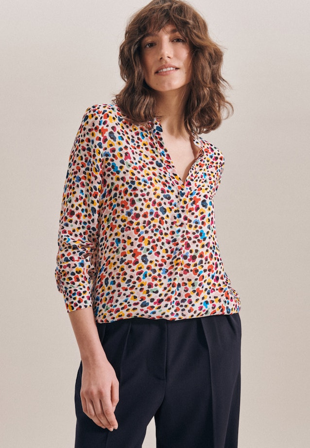 Stand-Up Blouse Print in Ecru |  Seidensticker Onlineshop