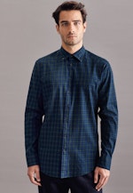 Chemise casual in Regular with Col Boutonné in Vert |  Seidensticker Onlineshop