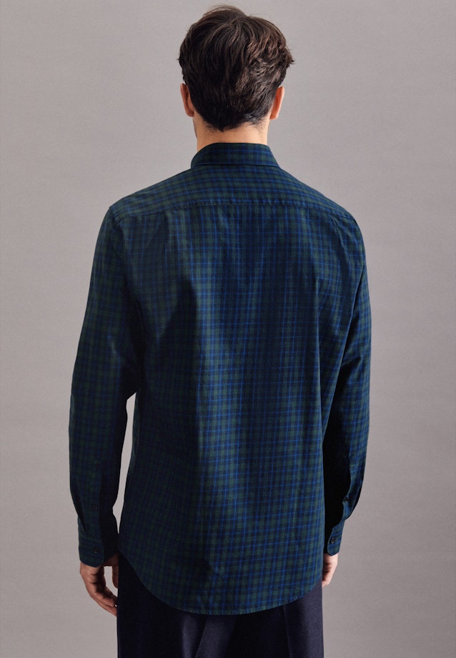 Regular Casual Shirt Check in Green |  Seidensticker Onlineshop