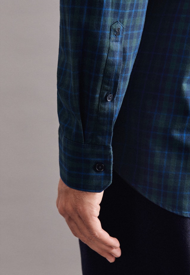 Regular Casual Shirt Check in Green |  Seidensticker Onlineshop