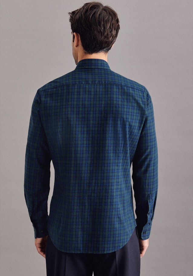 Chemise casual in Slim with Col Boutonné in Vert |  Seidensticker Onlineshop