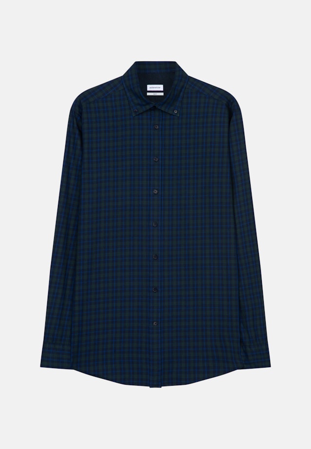 Twill Casual Hemd in Slim mit Button-Down-Kragen in Grün |  Seidensticker Onlineshop