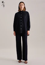 Longbluse Uni in Dunkelblau |  Seidensticker Onlineshop