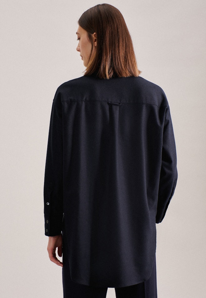 Flannel Long Blouse in Dark Blue | Seidensticker online shop