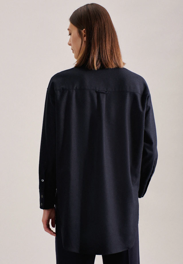Longbluse Uni in Dunkelblau |  Seidensticker Onlineshop