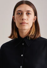 Longbluse Uni in Dunkelblau |  Seidensticker Onlineshop