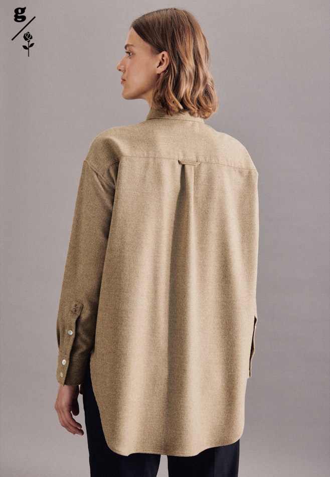 Flannel Long Blouse in Brown | Seidensticker online shop