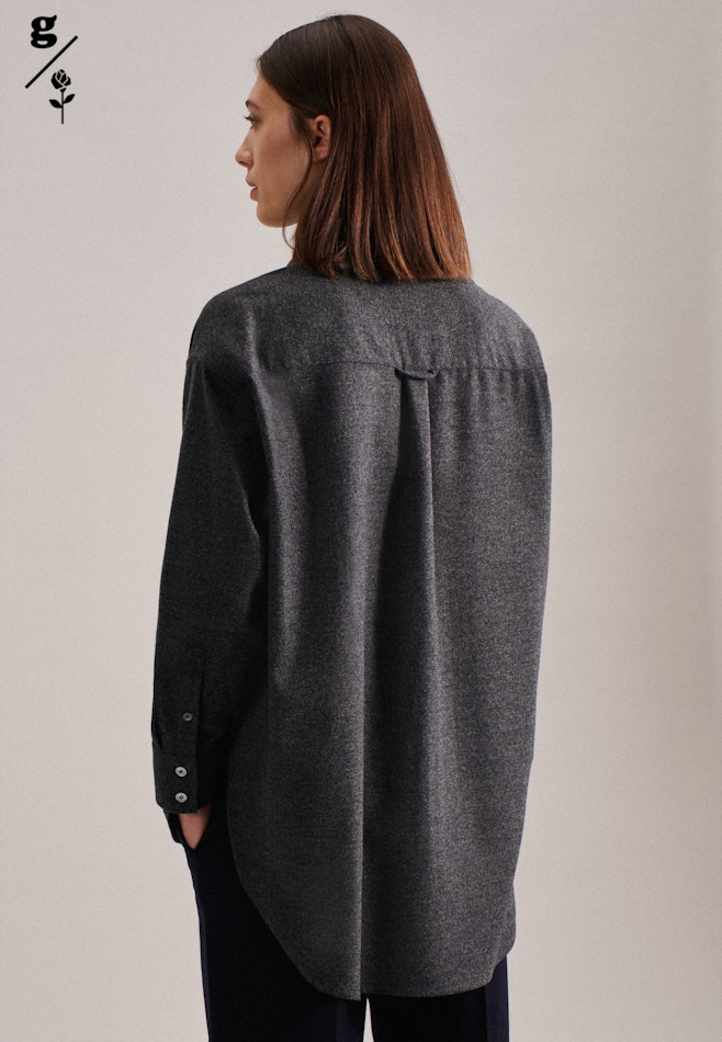 Flannel Long Blouse in Grey | Seidensticker online shop