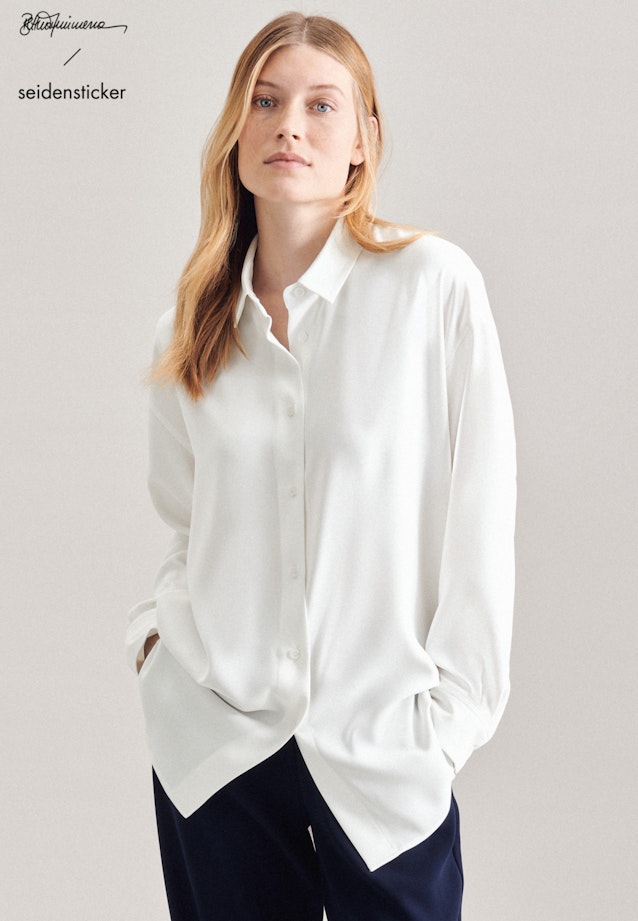 Longbluse Uni in Ecru |  Seidensticker Onlineshop