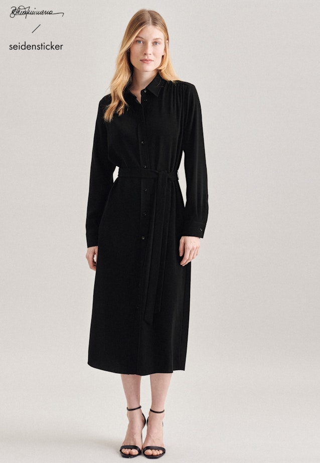 Twill Maxi Dress in Black |  Seidensticker Onlineshop