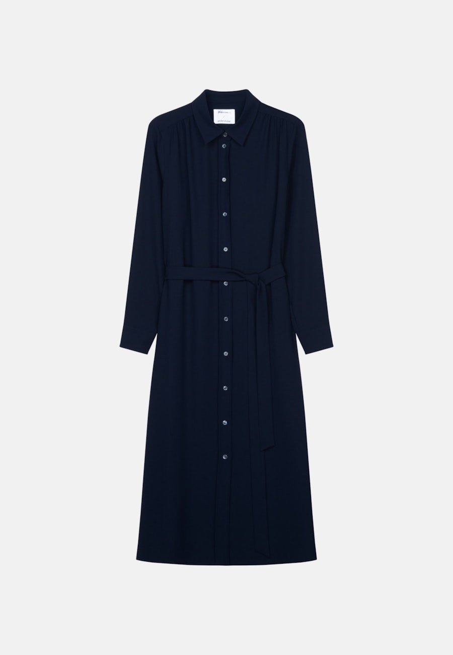 Twill Maxi Kleid in Dunkelblau |  Seidensticker Onlineshop