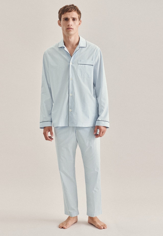 Regular Pyjama Streifen in Hellblau |  Seidensticker Onlineshop