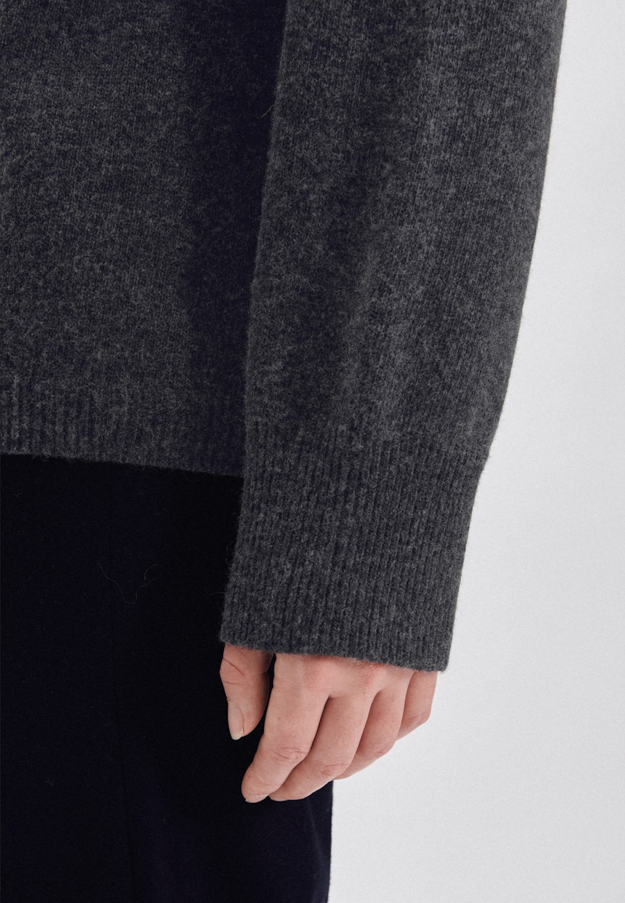 Rollkragen Pullover Regular Wollmischung in Grau |  Seidensticker Onlineshop