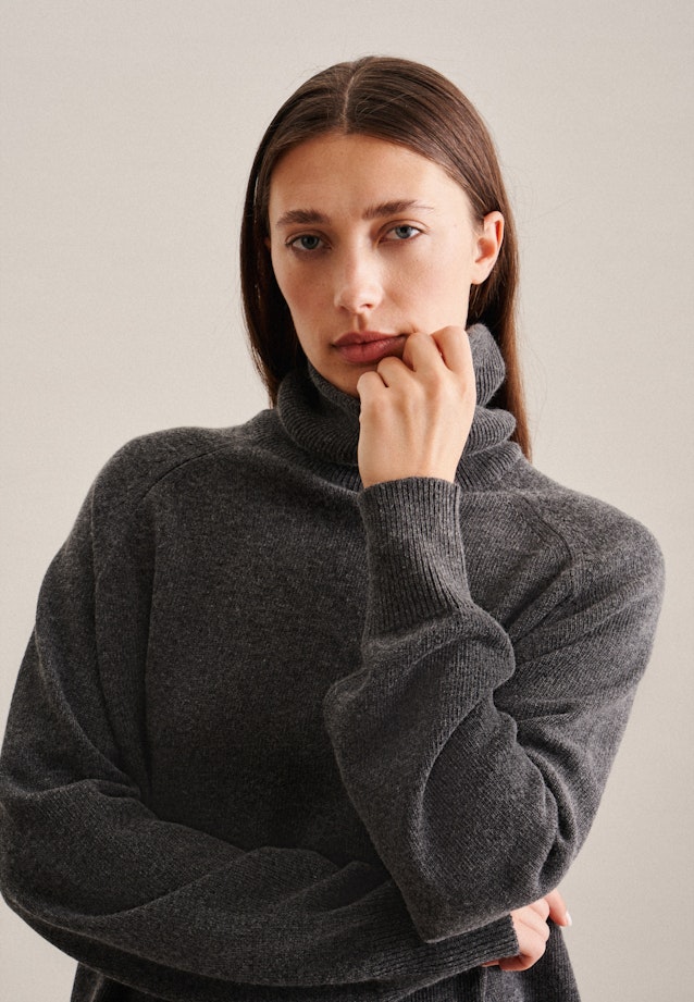 Polo neck Pullover in Grey |  Seidensticker Onlineshop