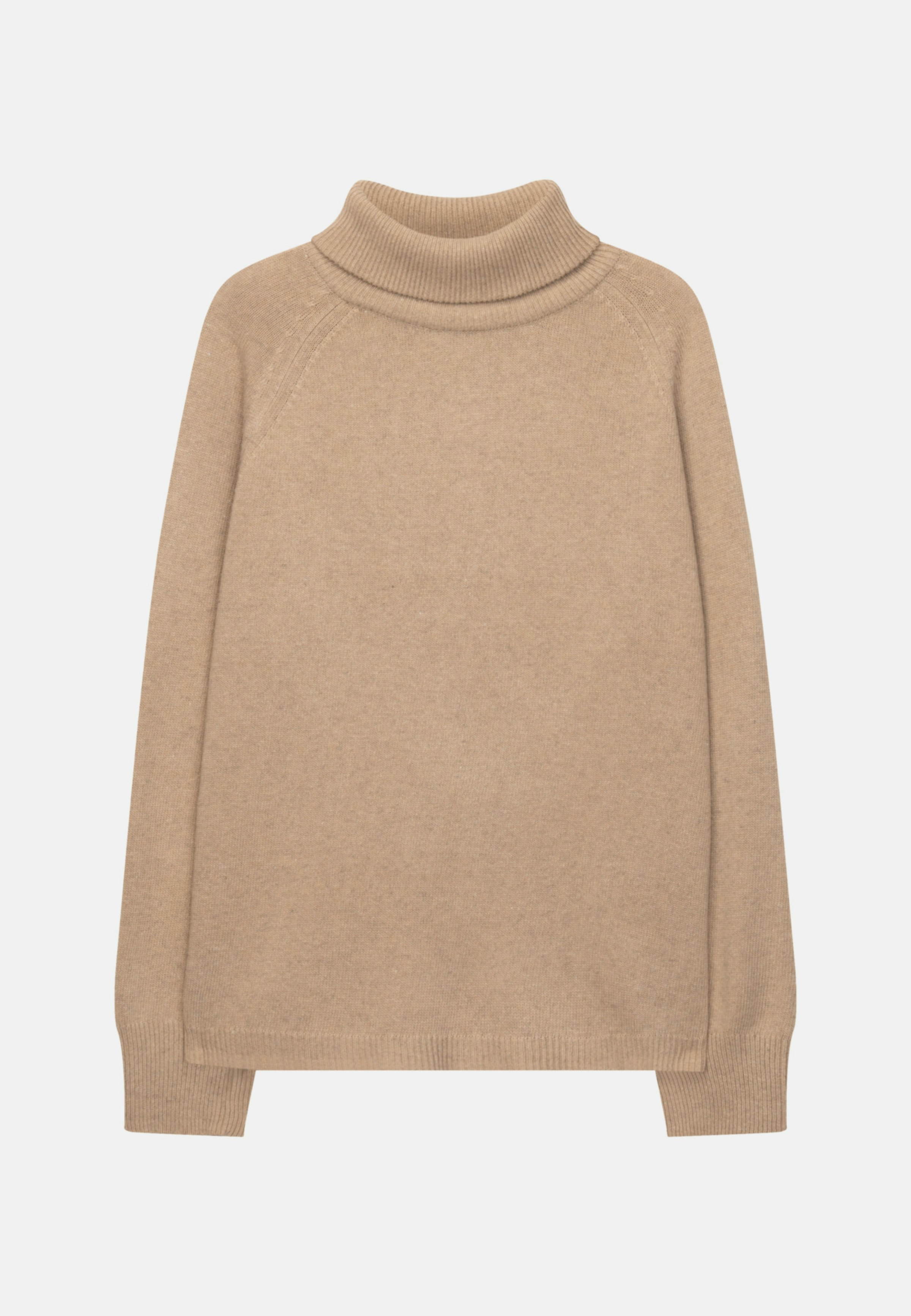 H&m Womens Camel Polo Neck Jumper H&M Oversized Turtleneck