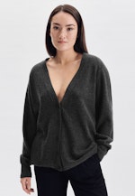 Regular Fit Strick-Jacke Uni in Grau |  Seidensticker Onlineshop