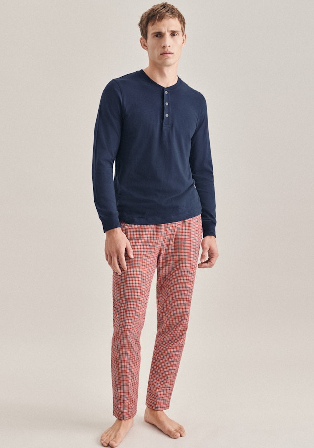 Henley collar Pyjamas in Dark Blue | Seidensticker Onlineshop