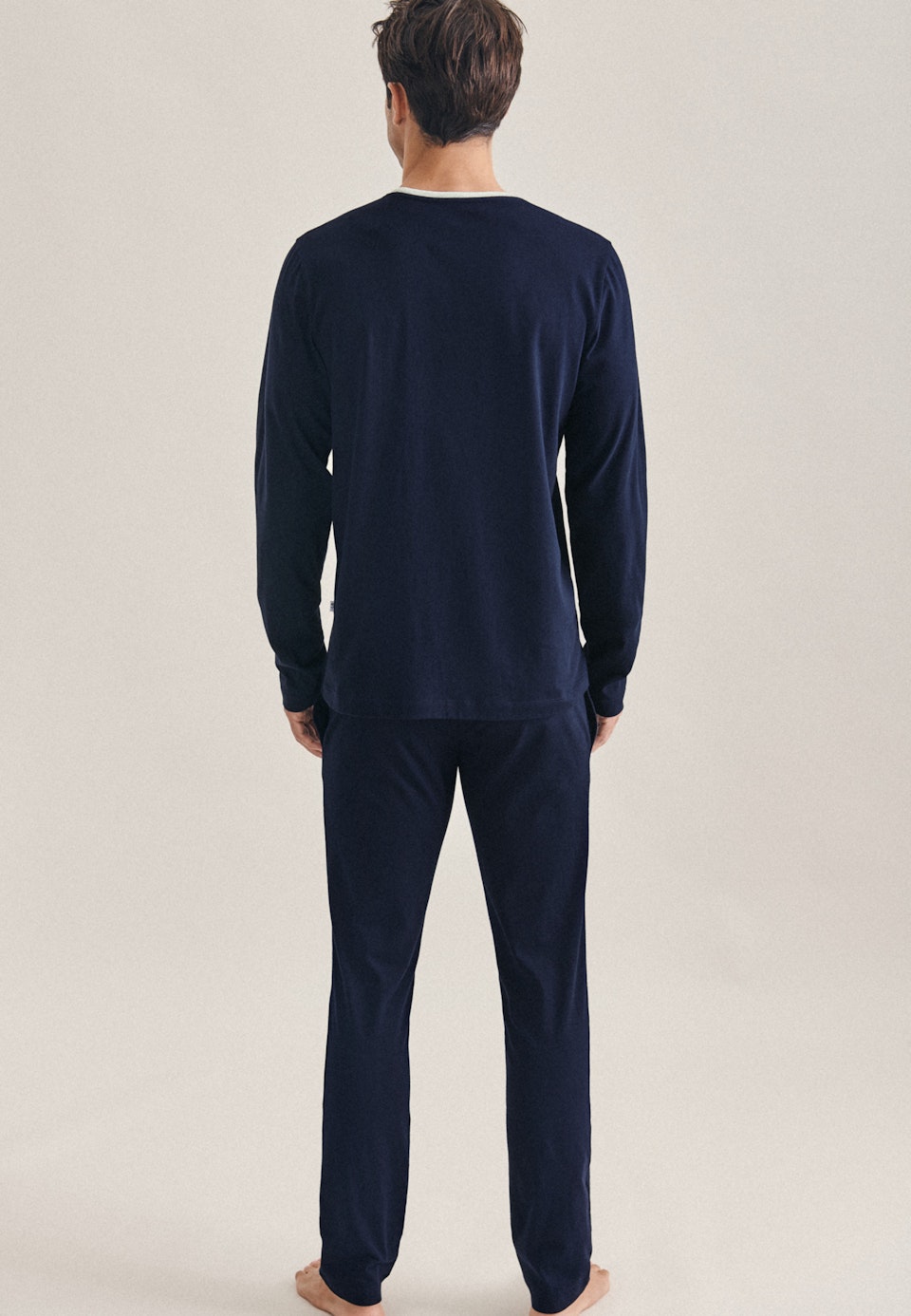 Pyjama aus 100% Baumwolle in Navy |  Seidensticker Onlineshop
