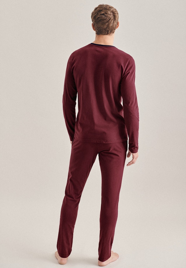 Pyjama Regular Manche Longue Rond in Rouge |  Seidensticker Onlineshop