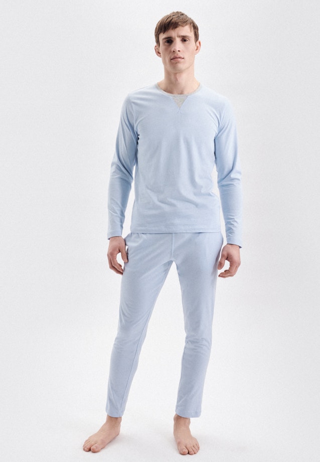 Regular Pyjama Uni in Hellblau |  Seidensticker Onlineshop
