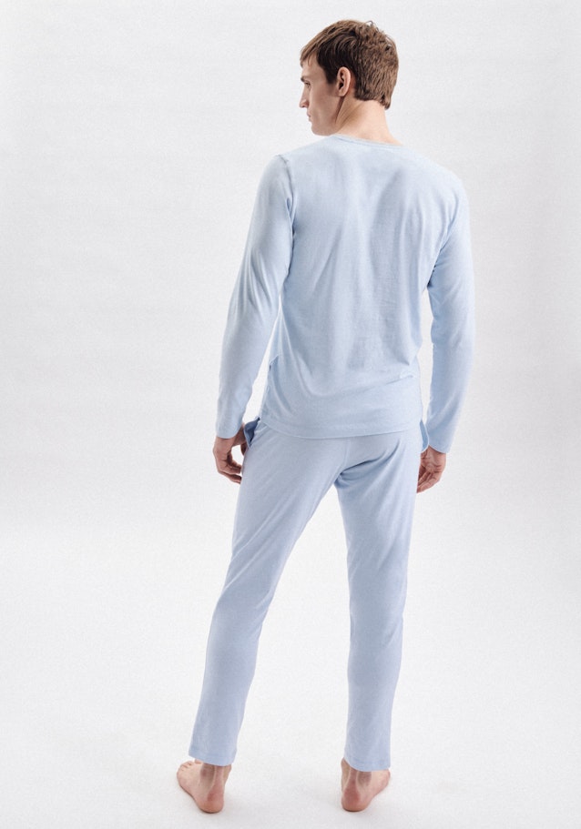 Pyjama Regular Manche Longue Rond in Bleu Clair |  Seidensticker Onlineshop