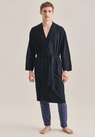 Regular Bathrobe Uni in Dark blue |  Seidensticker Onlineshop
