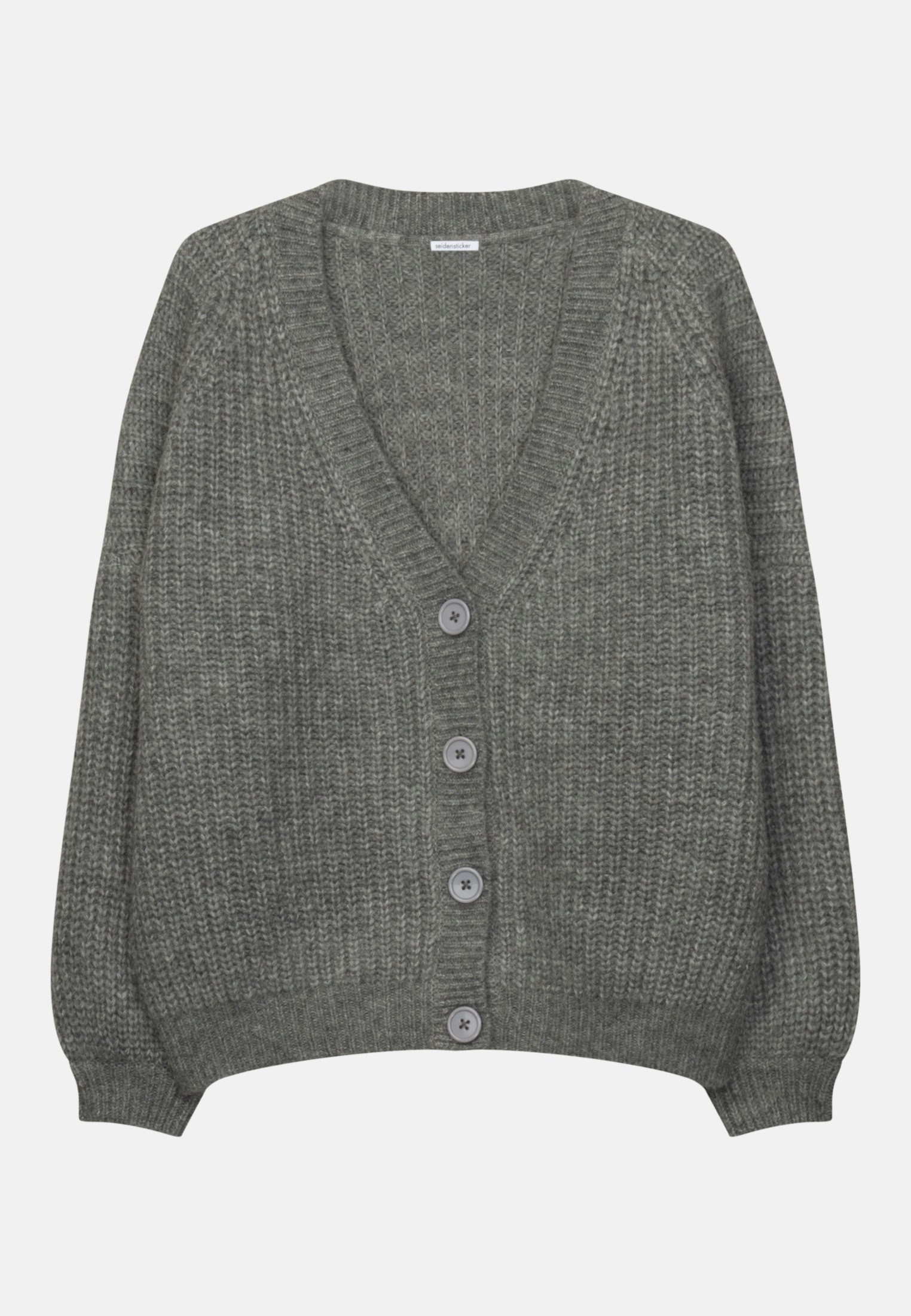 Women V-Neck Cardigan grey | Seidensticker