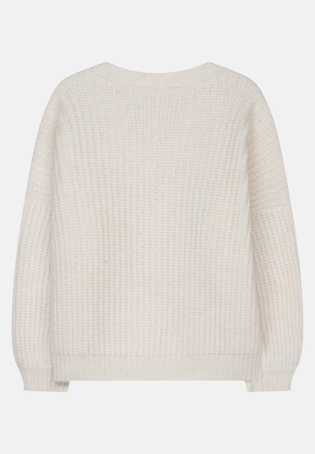 Regular Fit Cardigan en maille Uni in Ecru |  Seidensticker Onlineshop