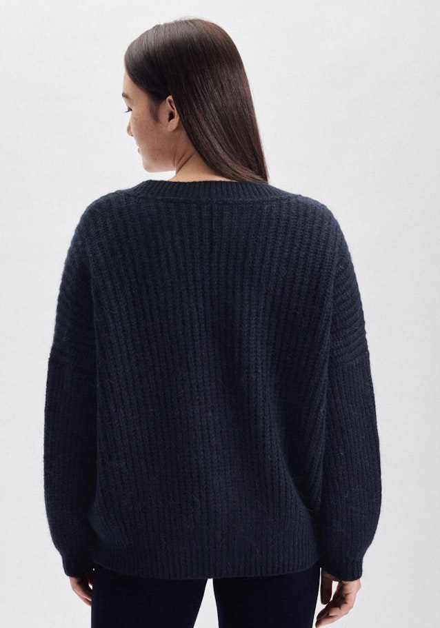 Regular Fit Cardigan en maille Uni in Bleu Foncé | Seidensticker Onlineshop