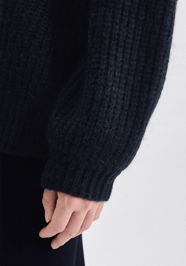 Regular Fit Cardigan en maille Uni in Bleu Foncé | Seidensticker Onlineshop