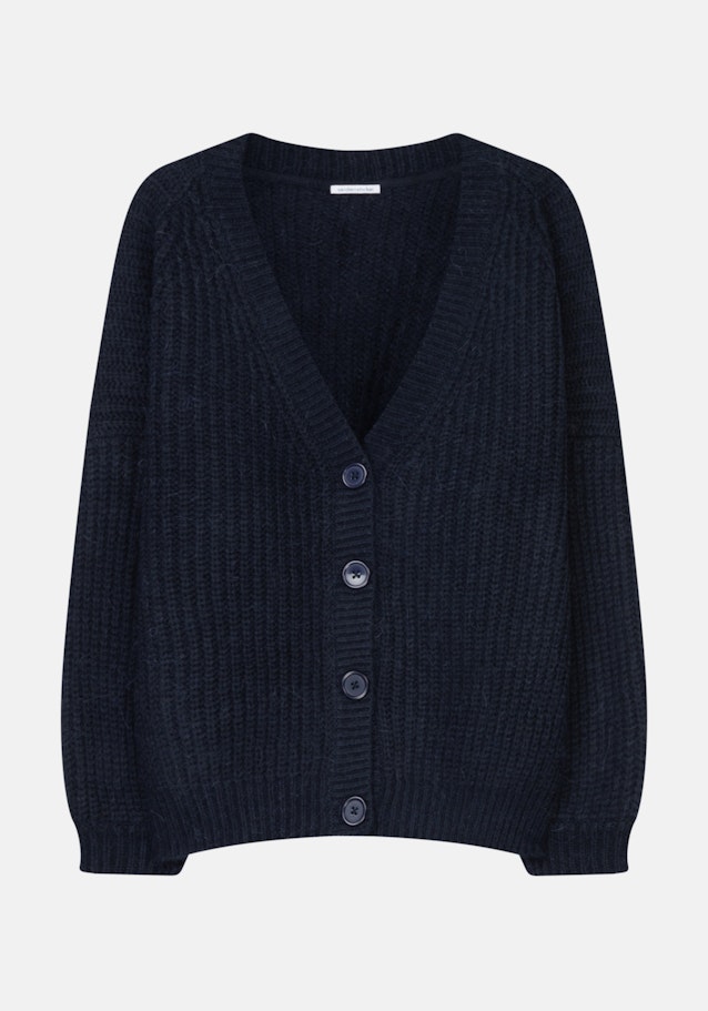 Regular Fit Cardigan en maille Uni in Bleu Foncé | Seidensticker Onlineshop